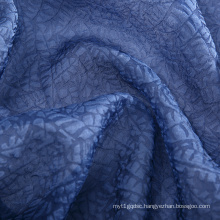 2021 New design Premium 11MM Blue 60%SILK 40% NYLON Chinese Silk Brocade cashmere silk blend  Fabric